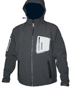 Jacket waterproof black w.padding man