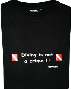Funny T shirts - Diving is not a crime